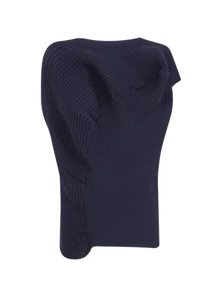 Top Issey Miyake tricotate asimetric negru