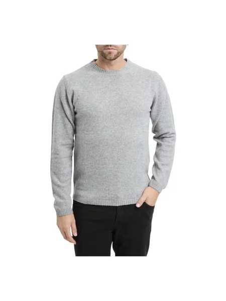 Dzianinowy sweter Daniele Fiesoli szary