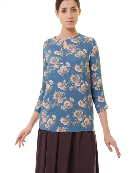 Блуза LadyLike текстиль блакитний