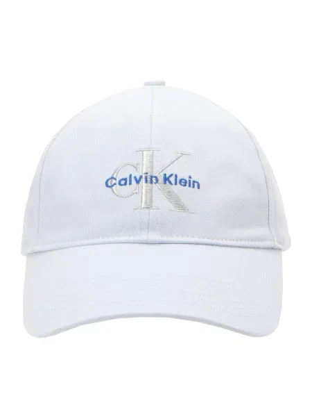 Calvin Klein Șapcă Monologo Embroidery Baseball Hat celest albastru
