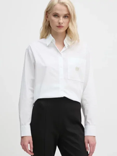 Класическа дълго риза Calvin Klein Jeans бяло