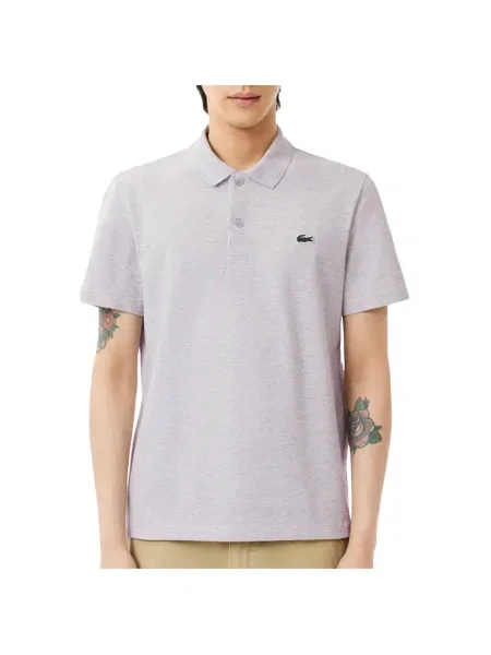 Lacoste polo tričko pánske s bavlnou sivá