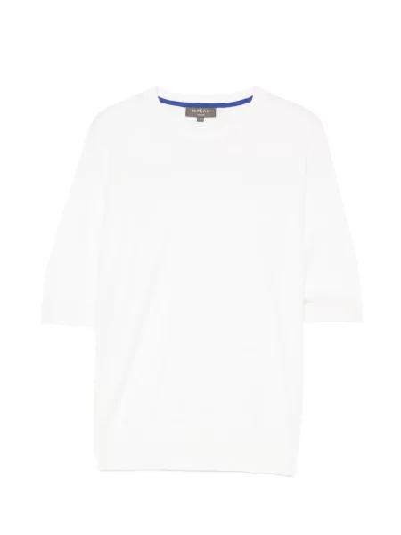 Tricou N.peal cu decolteu rotund alb