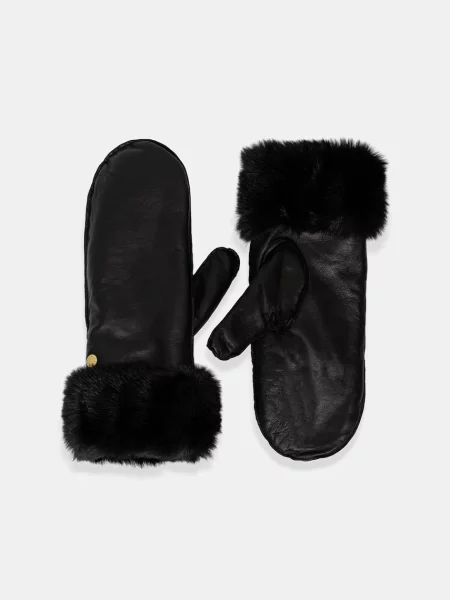 Barbour mănuși de piele negru