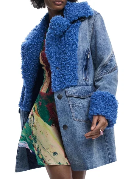 Geacă de blugi Desigual albastru