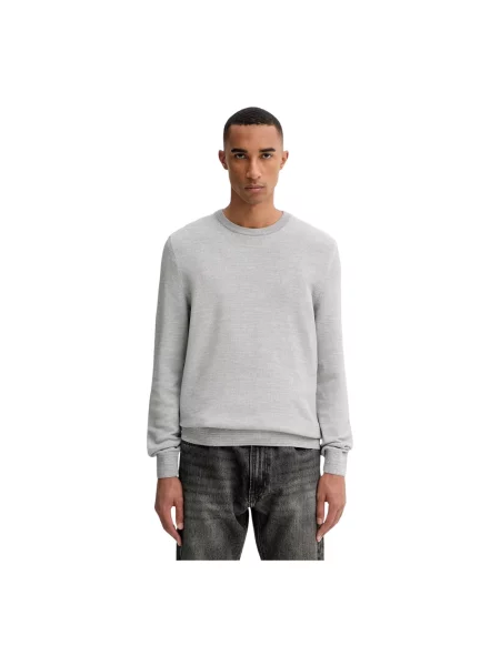 Sweter z dzianiny o kroju regular fit z czystej bawełny Marc O'polo szary