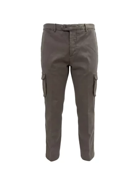 Pantaloni cargo Kiton cu autograf gri