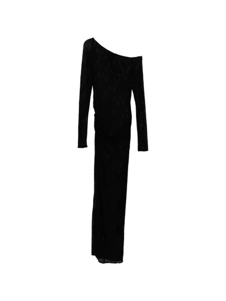 Rochie de dantelă Kiki De Montparnasse cu mâneci lungi din dantelă negru