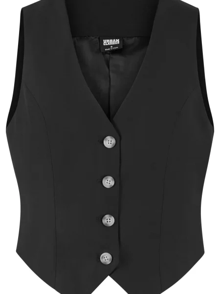 Urban Classics Vestă de costum negru
