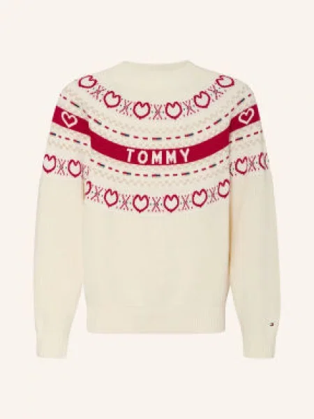 Tommy Hilfiger Svetry krémová tmavě červená béžová