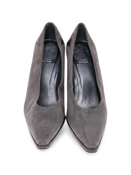 Pantofi cu toc Stuart Weitzman din piele de căprioară gri