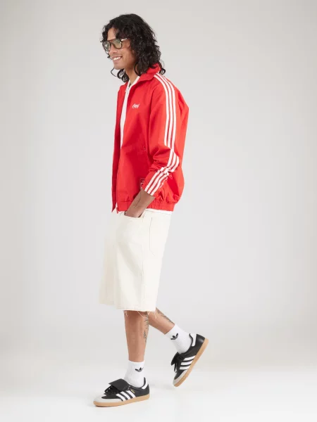 ADIDAS ORIGINALS Prechodná bunda Coca Cola Classic Firebird červená biela