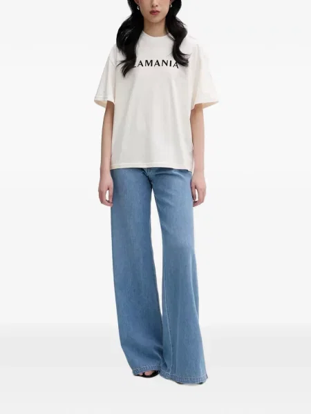Tricou La Mania cu imagine alb