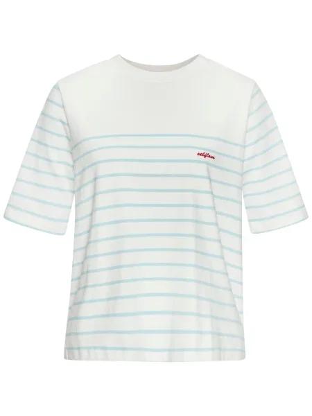 LASCANA Majica svetlo modra / naravno bela