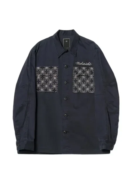Cămașă Maharishi cu broderie albastru