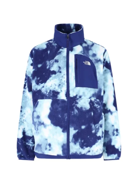 Geacă The North Face cu imagine albastru