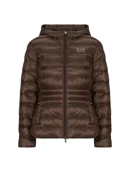 Páperová bunda Emporio Armani Ea7 hnedá