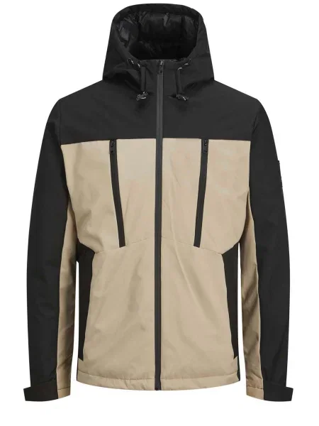 JACK & JONES Geacă de primăvară-toamnă ABEL bej / negru