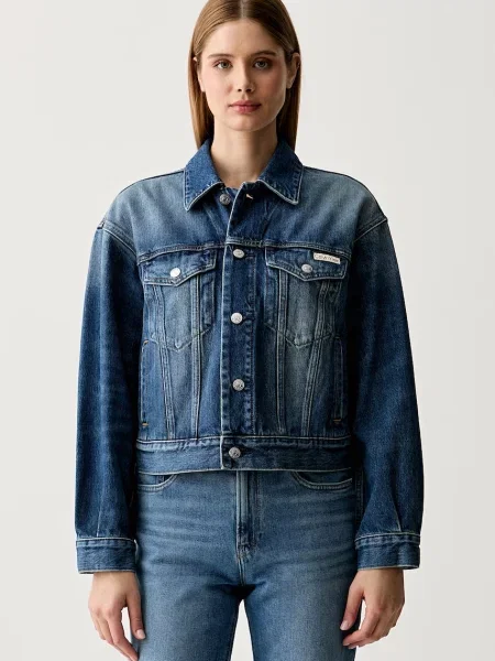 Calvin Klein Jeans džínová bunda modrá
