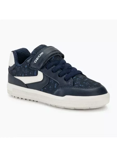 Buty juniorskie Geox Arzach ocean blue/stazony white granatowe