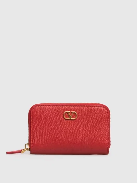 Кожаный кошелек Valentino красный