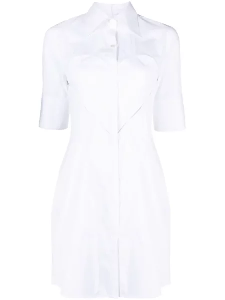 Rochie tip cămașă Ambush cu motiv cu inimi alb