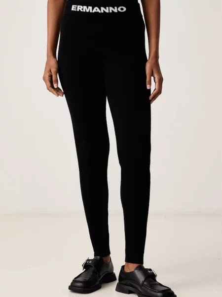 Pantaloni Ermanno Firenze de lână negru