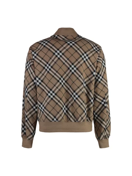 Kurtka bomber Burberry wełniany beżowy