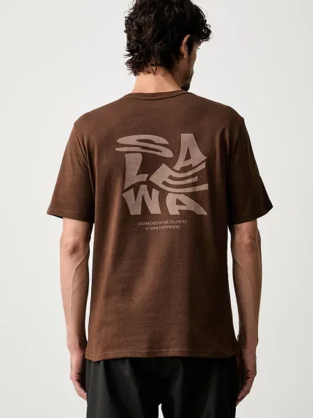 Salewa tricou pentru bărbați cu lyocell DEAGLE KALEIDO maro