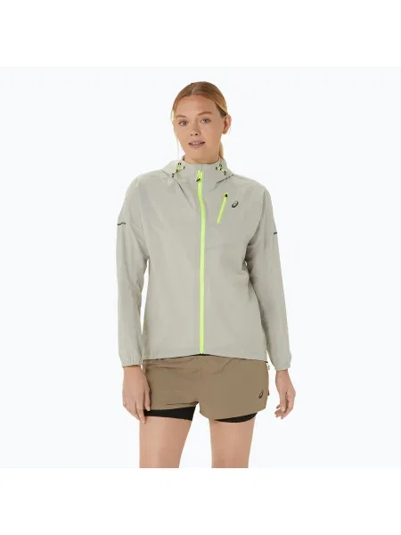 Jachetă de alergare pentru bărbați ASICS Fujitrail Waterproof oatmeal