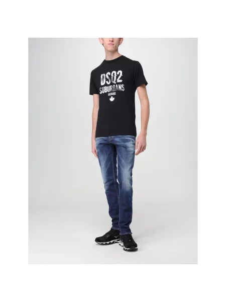 Jeansy Dsquared2 z przetarciami niebieskie