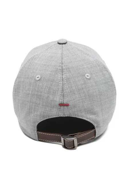 Șapcă Brunello Cucinelli cu broderie gri