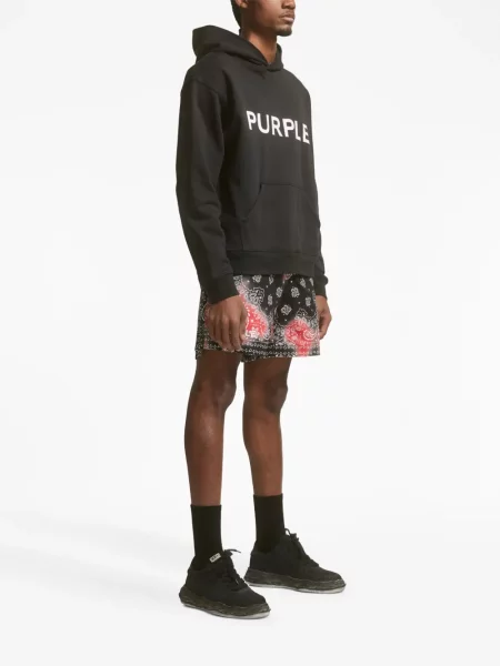Σορτς Purple Brand με σχέδιο paisley μαύρο