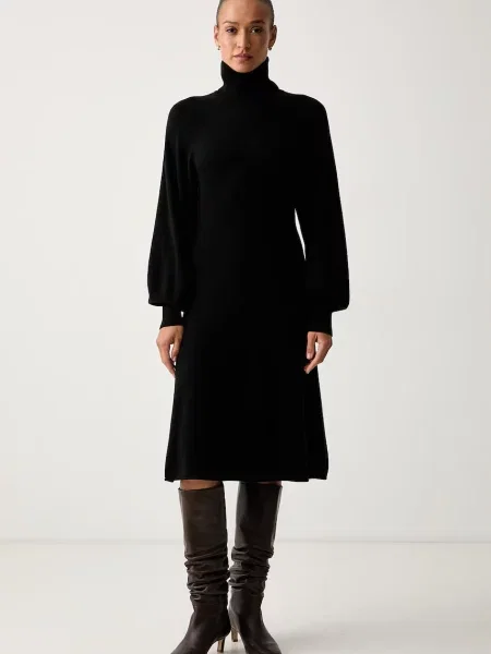 Pinko rochie cu vâscoză negru