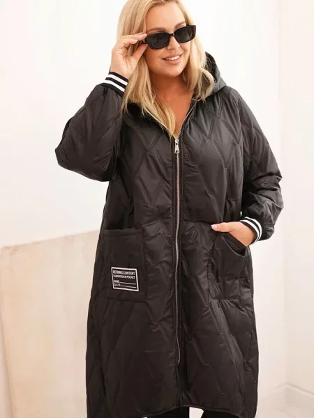 Geacă Kesi Włoski cu glugă negru