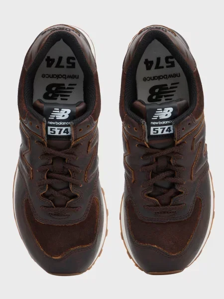 Кожаные кроссовки New Balance коричневые