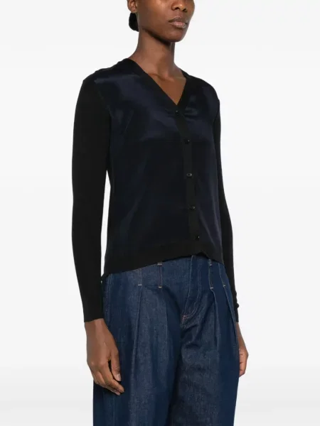 Cardigan Max Mara de mătase albastru