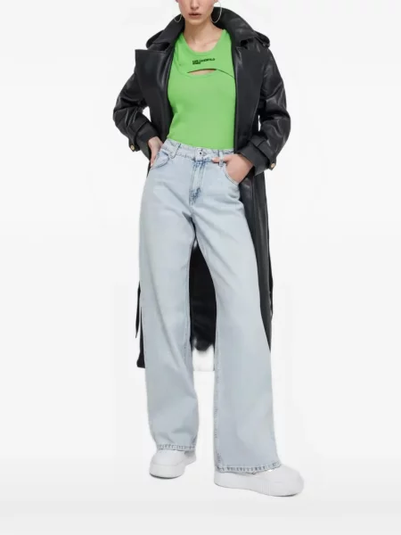 Hímzett felső Karl Lagerfeld Jeans zöld