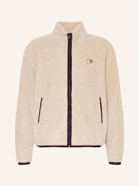 Tommy Jeans Plyšová Bunda světle hnědá