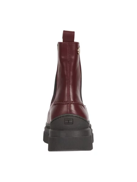 Botki Tommy Hilfiger skórzane czerwone