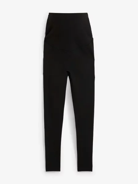 Legginsy ciążowe termiczne Slim Fit czarne