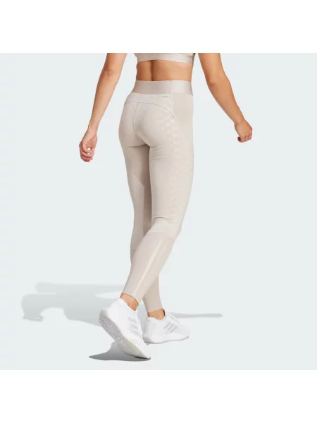 Hyperglam Full-Length Emboss Leggings beżowe