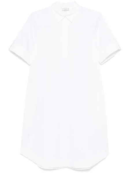 Rochie mini Peserico din poplin de costum alb