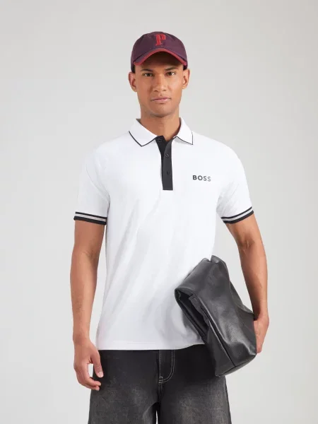 BOSS Tricou funcțional bej / negru alb