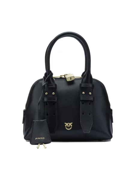 Mała mały torebka skórzana Pinko skórzana czarna
