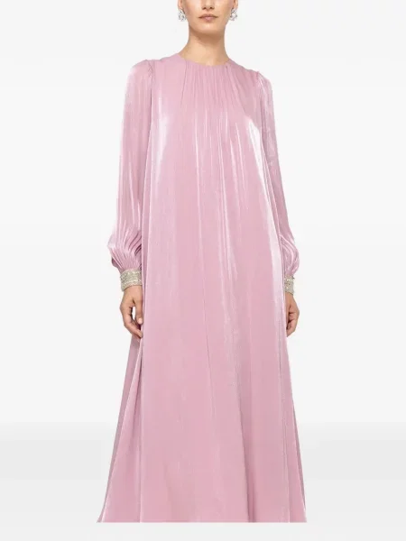 Rochie midi Nissa din șifon roz