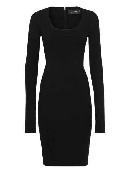 Rochie maxi Dsquared2 până la genunchi de costum negru