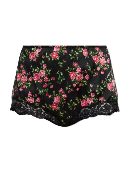 Majtki Dolce And Gabbana z wysoką talią czarne