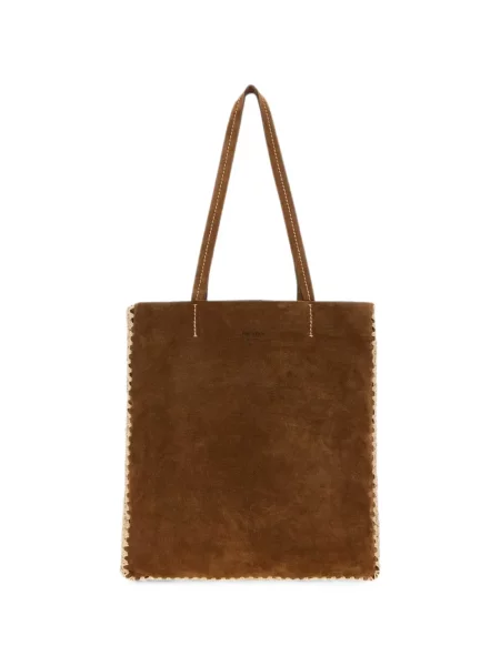 Szarvasbőr shopper táska Prada barna