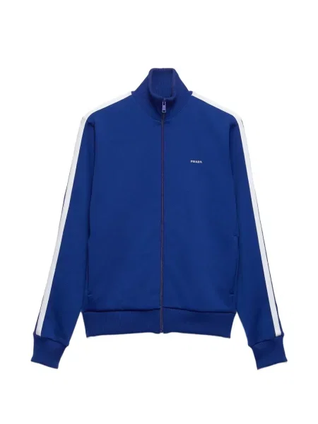 Mikina Prada s výšivkou modrá